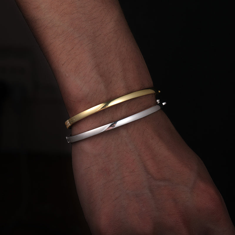 Moissanite Cuff Bangle