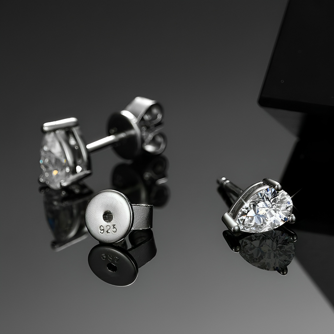 Moissanite Pear Earrings