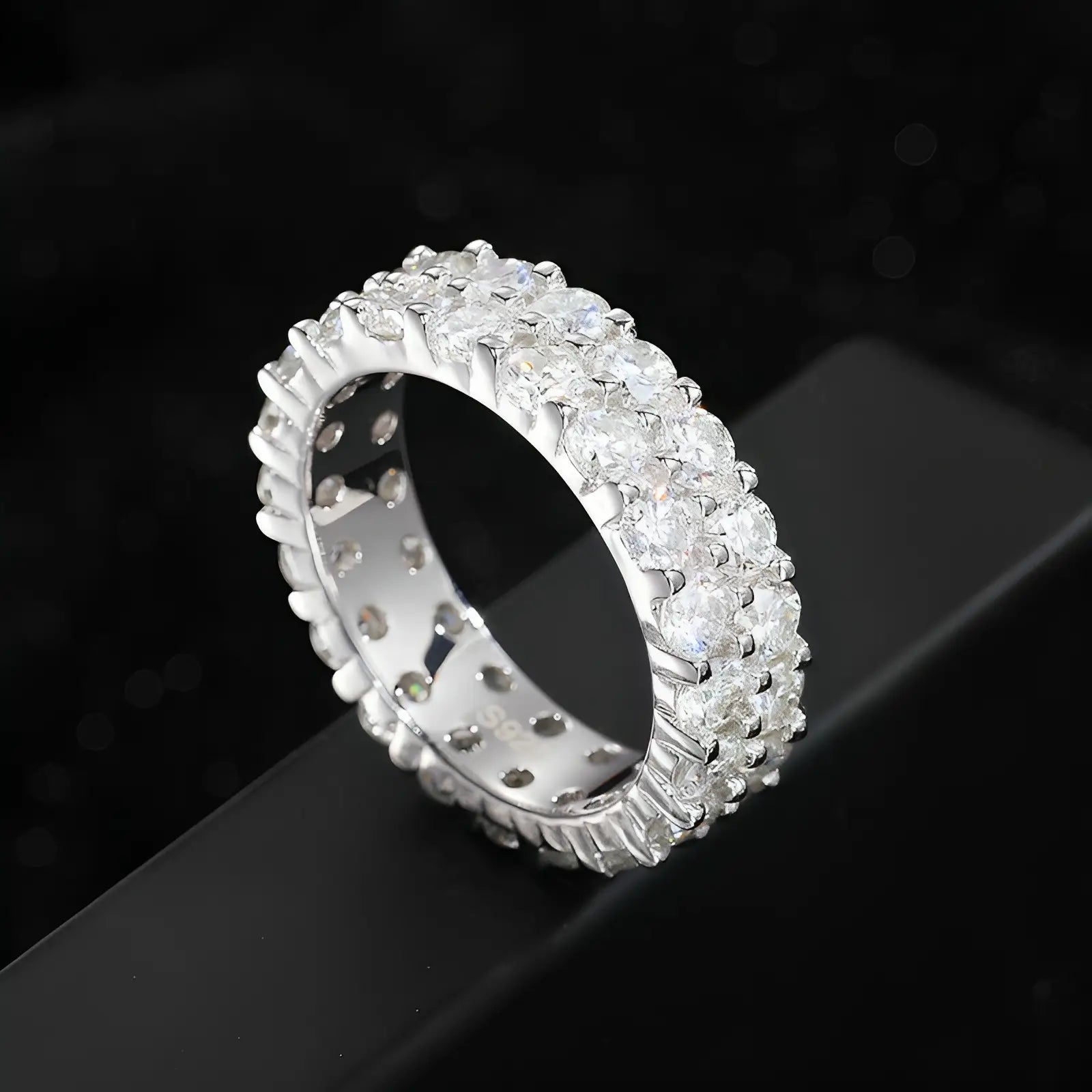 Moissanite silver rings jewelry collection