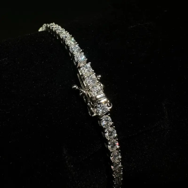 Moissanite silver tennis bracelet