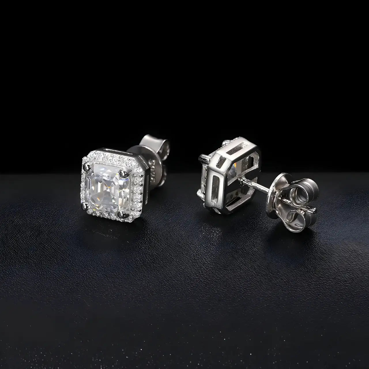 Moissanite silver earrings jewelry collection