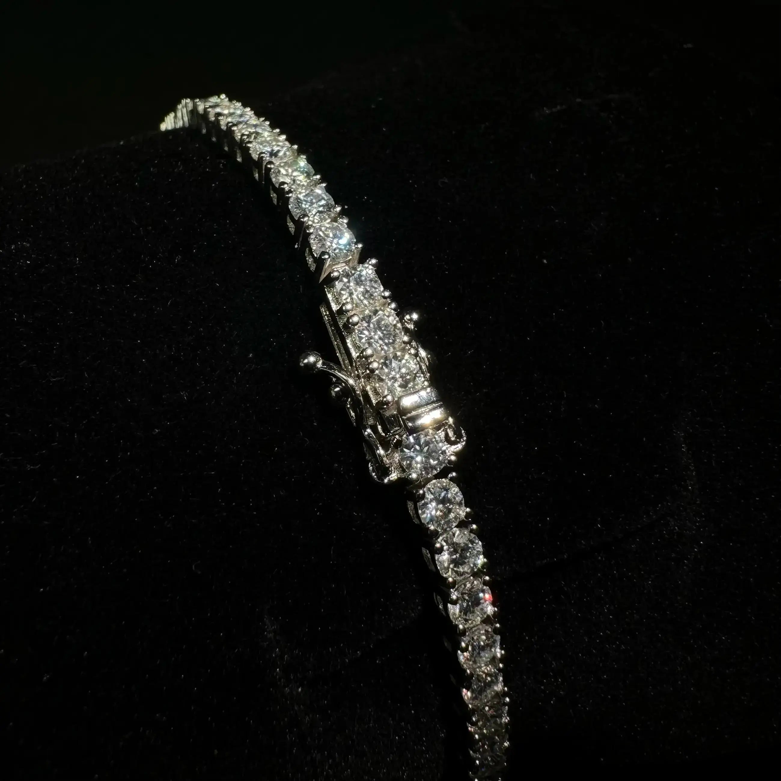 Unisex moissanite silver tennis bracelet jewelry