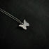 silver colored butterfly pendant for women