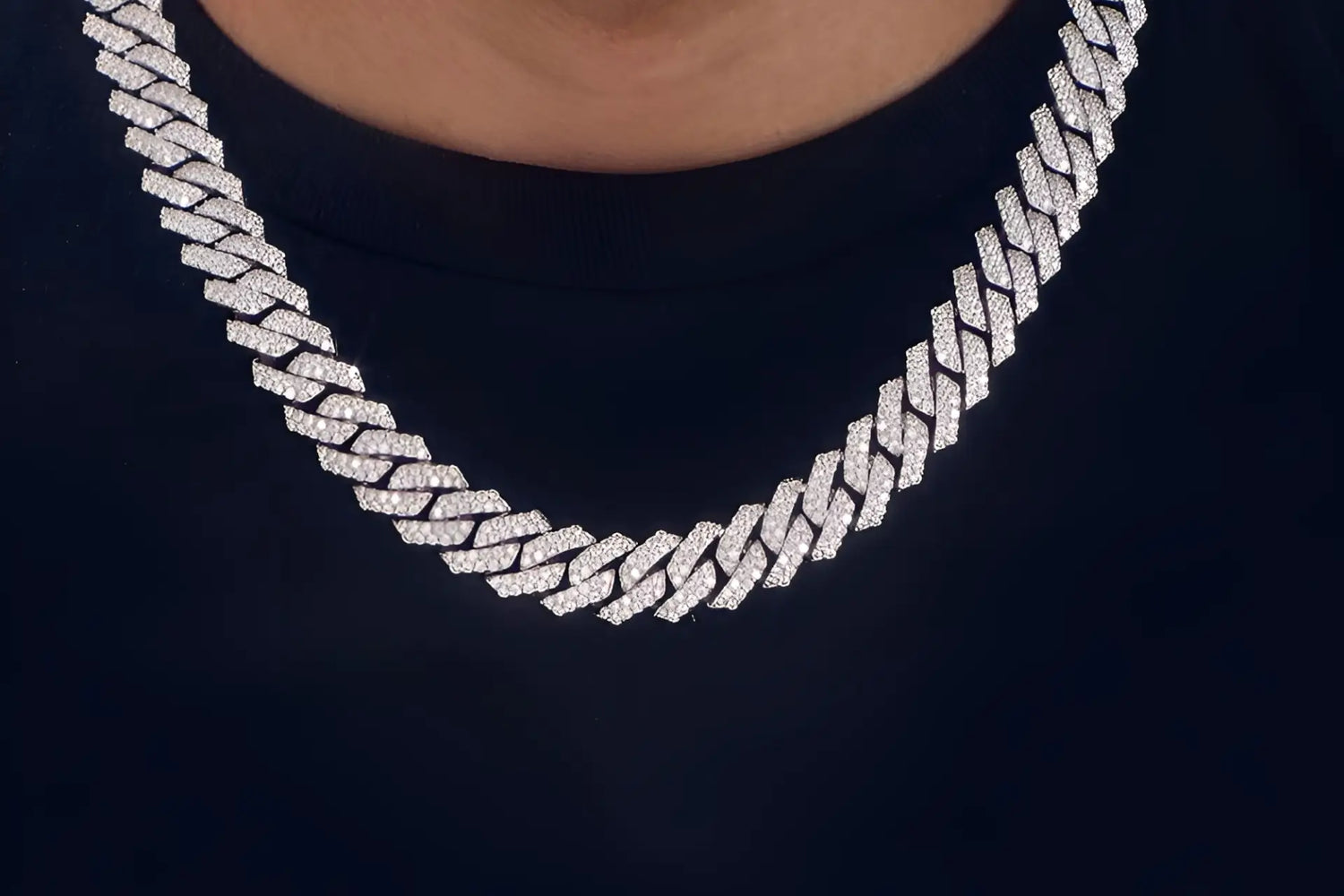 moissanite silver chain necklace collection image
